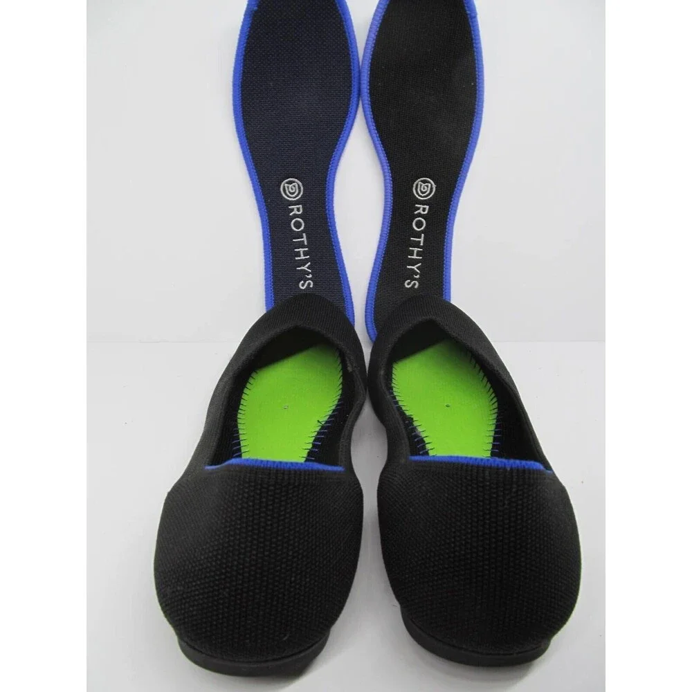 Rothy's Womens Black Flat Round Toe Knit Ballet Slip On Loafers Size US 10 - Picture 11 of 16